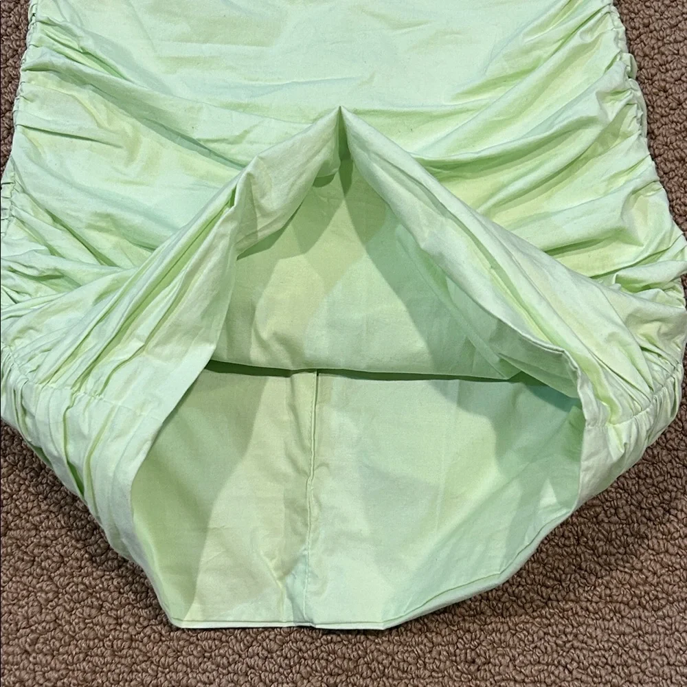 Oh Polly Sunshine Retreat Strappy Corset Mini Dress size 2 Lime Green Bodycon - Picture 11 of 16